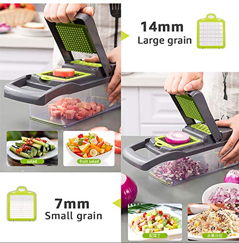Vegetable Chopper Slicer Cutter Chopper and Grater 12 in 1 Interchangeable  Blades