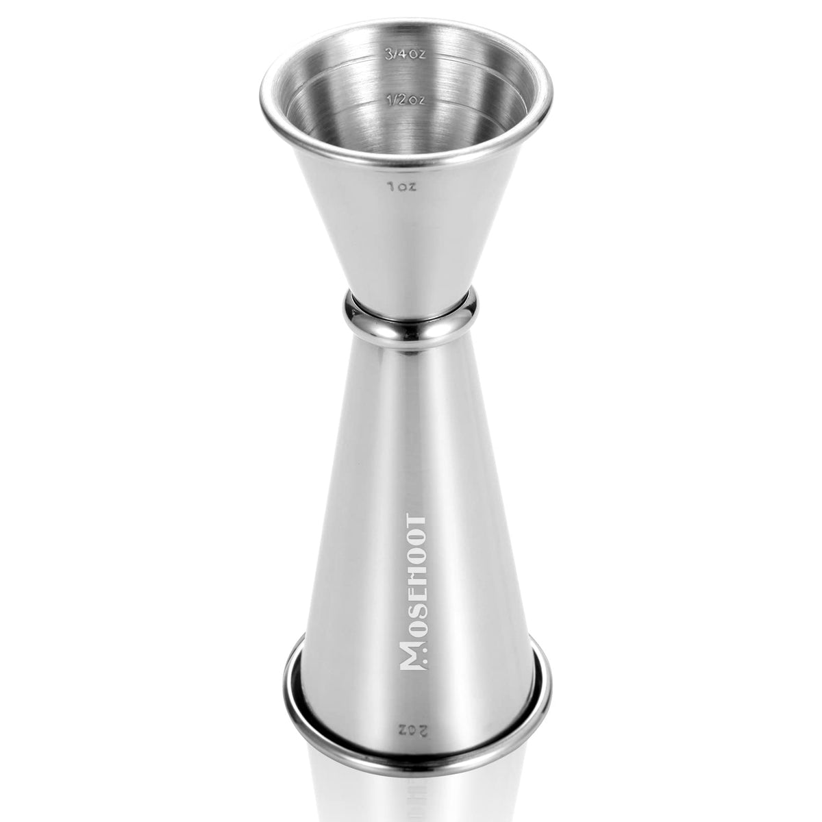 Premium Double Cocktail Jigger, 1oz/2oz Made from Stainless Steel 304