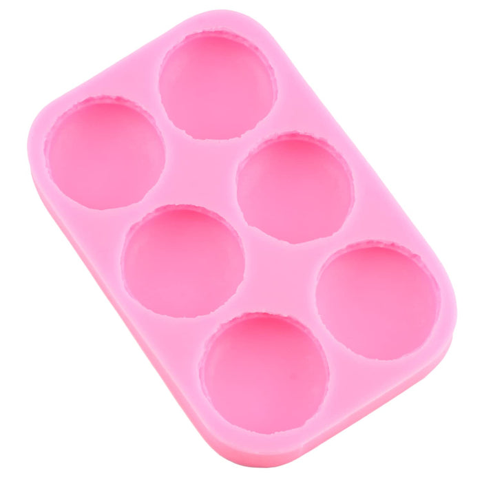 Mujiang 6-Cavity 3D Macaroon Hamburger Silicone Fondant Molds For