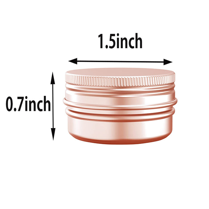 2 Ounce Aluminum Tin Jar Refillable Containers 60 ml Aluminum Screw Lid  Round Tin Container Bottle for Cosmetic ,Lip Balm, Cream, 12 Pack.