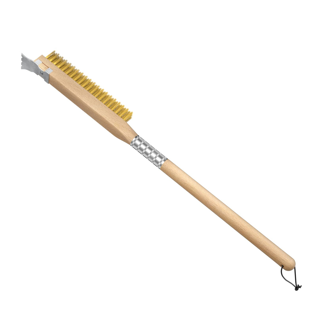 Ooni Pizza Oven Cleaning Brush with Scraper Stainless Steel Brown UU-P06800  from Ooni - Acme Tools