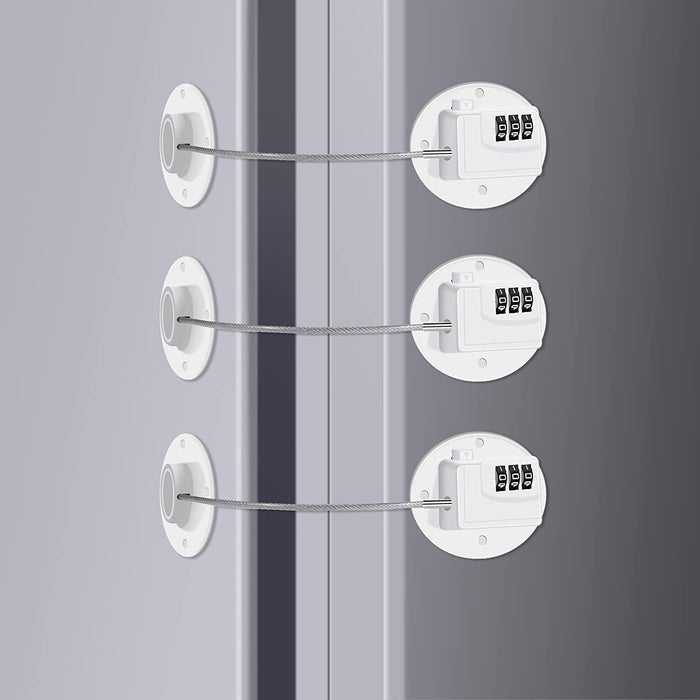 4 Packs Refrigerator Lock Cabinet Locks Closet Door Lock Fridge Passwo —  CHIMIYA