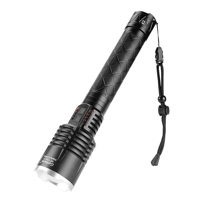Garberiel 120000 High Lumens Flashlight Rechargeable Super Bright XHP120 USB Tactical Flashlights 5 Modes Waterproof Zoomable Handheld Powerful Flash Light for Camping Hiking Emergency Walk Dogs