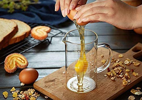1L Glass Measuring Cups Jugs with Lid Large Measuring Pitcher Beaker  Measured Mug Measure Liquid Milk Glass Cup Clear Scale with Spout&  Insulated