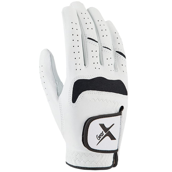 GearX Men's All Sheep Skin Golf Gloves, White