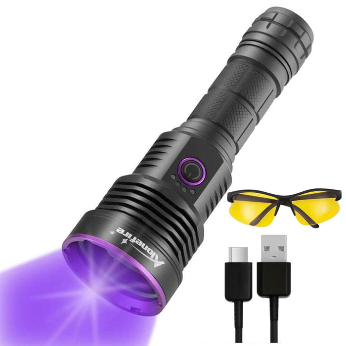 Alonefire SV43 36W 365nm UV Flashlight USB Rechargeable Ultraviolet Bl —  CHIMIYA