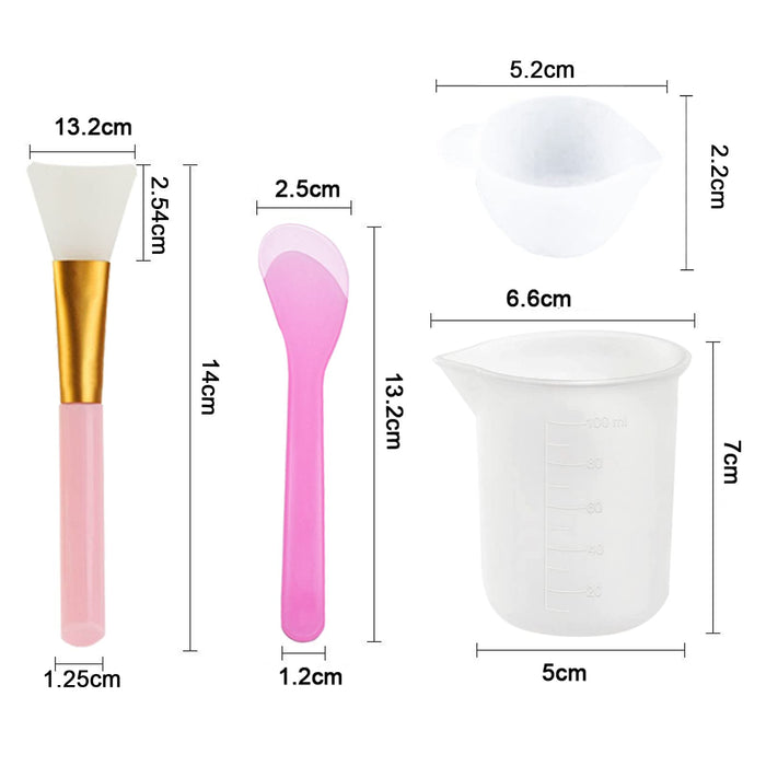 3 Pcs Silicone Measuring Cups, 100 ml Resin Non-Stick Cups with