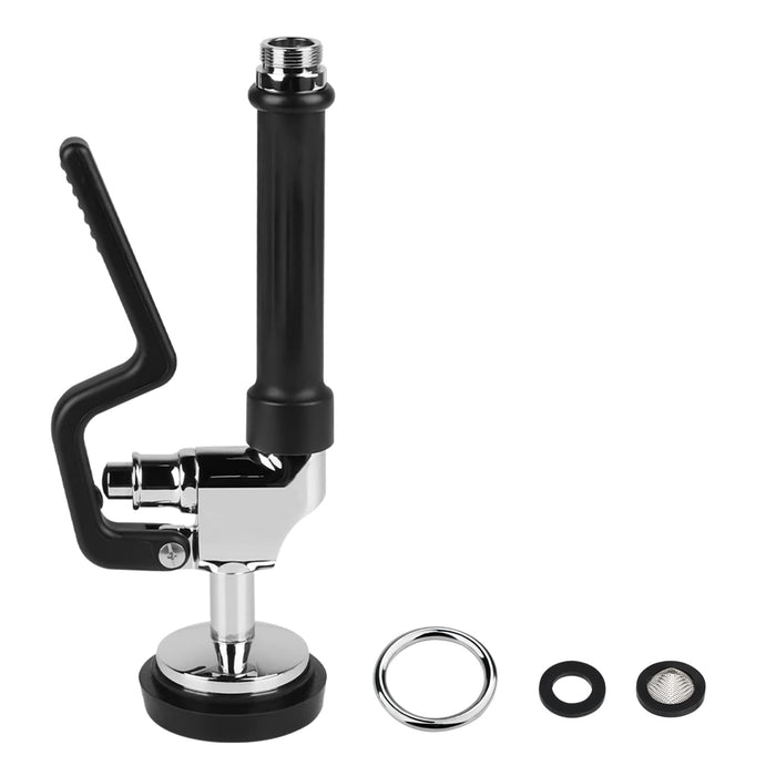 KWODE Pre-Rinse Spray Valve Replacement Head with Handle Grip Assembly for Commercial Kitchen Faucet 1.42 GPM High Pressure Commercial Dishwasher Hose Sprayer Nozzle for Restaurant Industrial Kitchen