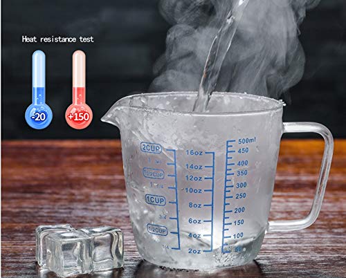Glass Measuring Cup With Scale, High Temperature Resistant Liquid