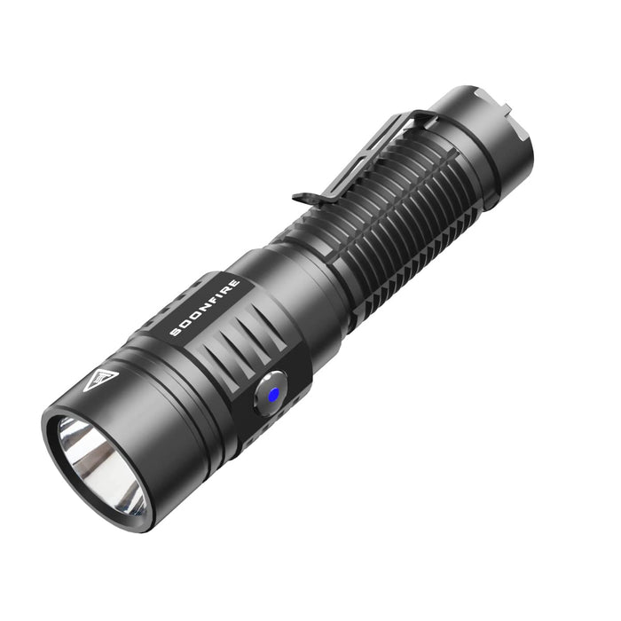 High Power Super Bright Rechargeable Flashlight, 2000 Lumens White