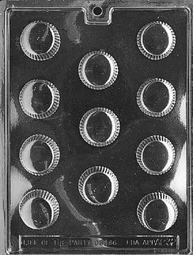 Life of the Party AO032 Medium Peanut Butter Cup Chocolate Candy Mold
