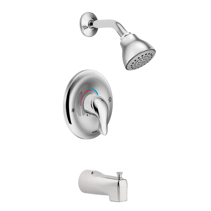 Moen Chateau Chrome Single Handle Posi-Temp Tub and Shower Faucet, Valve Included, L2353