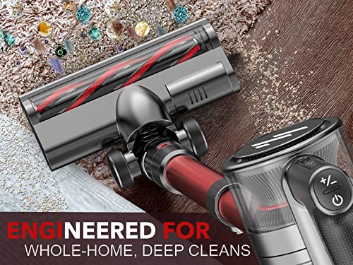 Zokerlife Stick Vacuum, Cordless Vacuum Cleaner With 2200Mah Powerful , Up To 35 Mins Runtime Vacuum Cleaner