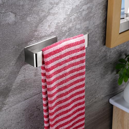 Yigii Hand Towel Holder, Self Adhesive Hand Towel Bar, Bathroom Towel Rack Stick On Wall, No Drilling Towel Hanger, Stainless