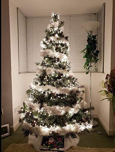  33 Ft Gold/White Tinsel Garlands Christmas Tree