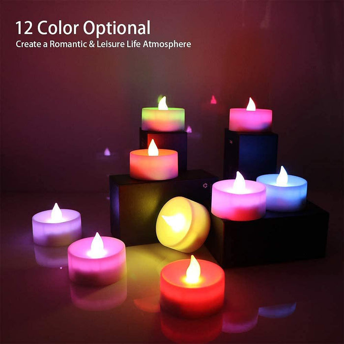 6Pcs Color Changing LED Tea Lights Bulk Flameless Tealight Realistic LED  Candles