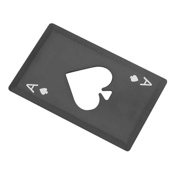 Creative Stainless Steel Credit Card Bottle Openers Personalized Sized Multitool for Your Wallet Black Silver (Black)