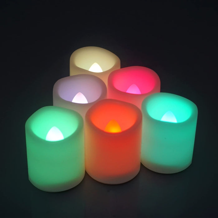 Color Changing Tea Lights Bulk Battery Operated Flameless Colored