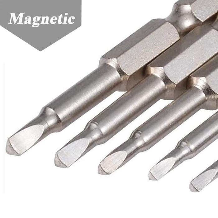 Uacen 5 Piece Magnetic Triangle Screwdriver Bit, S2 Steel Triangular Screwdriver Bit Set 1/4 Inch Hex Triangle Drill, 50 mm Length