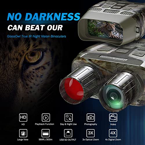 Jstoon Night Vision Goggles Night Vision Binoculars Digital Infrared Night Vision For Viewing In 100 Darknesshd 1080P Image Video