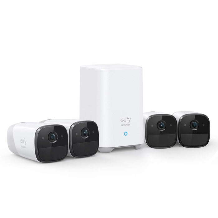 eufy security by Anker eufyCam 2 Wireless Home Security Camera System, 365-Day Battery Life, HD 1080p, IP67 Weatherproof, Night Vision, Compatible with Alexa, 4-Cam Kit, No Monthly Fee