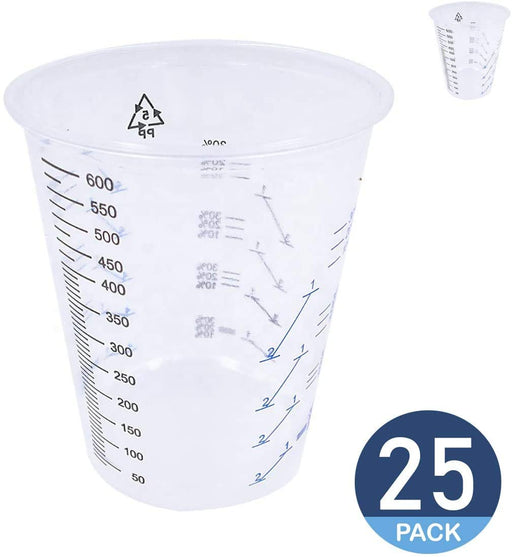 Custom Shop - Pack of 12-64 Ounce Graduated Paint Mixing Cups (2 Quarts) -  Cups Have Calibrated Mixing Ratios on Side of Cup - Cups Hold 80-Fluid