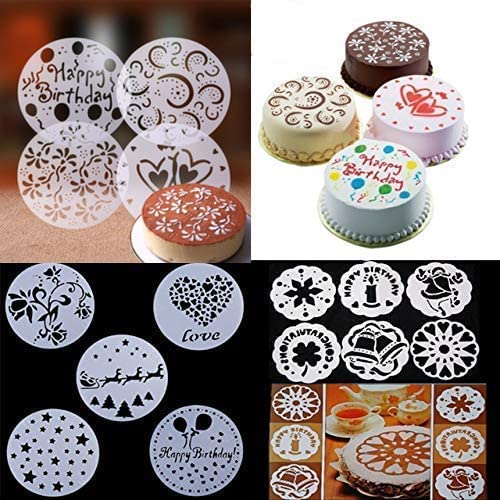 15-Pack Cake Decorating Stencil Molds, Magnoloran Wedding Cake Stencil —  CHIMIYA