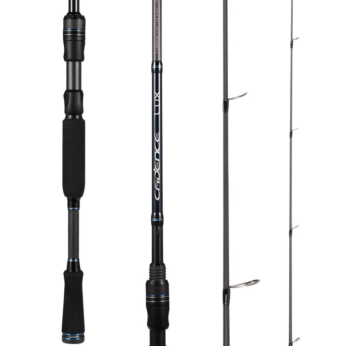Cadence Lux Spinning Rod, Newly Upgraded Fishing Rod with Premium Components, 30-Ton Carbon Blanks, Super Smooth Stainless Steel Guide with SIC Insert, Highly Sensitive & Strong Rod