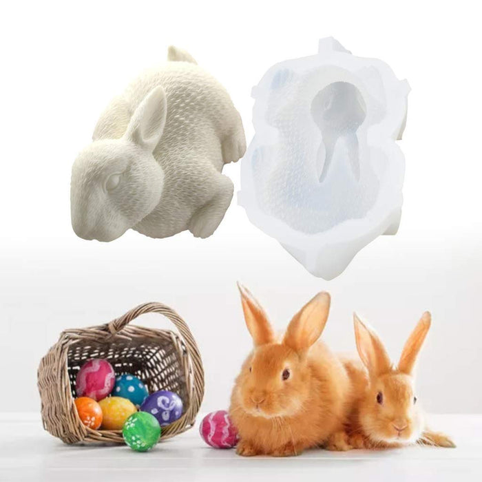 Bunny Holding Egg Cake Pan 3D Shape, BPA Free and Non-Stick Rabbit