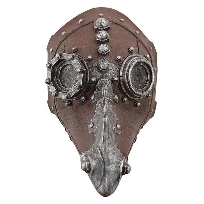 Design Toscano CL6499 Doctor of Death Plague Mask Steampunk Dcor Wall Sculpture, 8 Wx6 Dx7½ H, Faux Leather and Pewter Finish