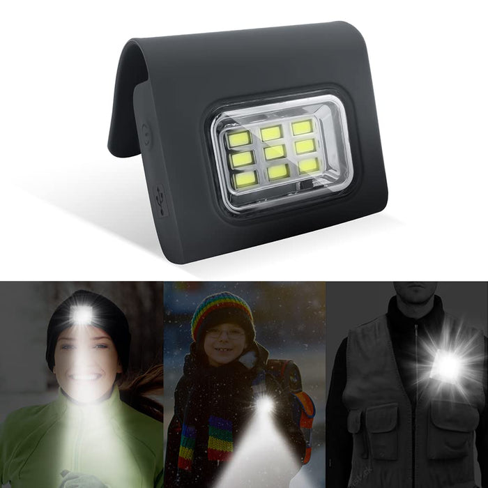 Clip on Running Lights, 2Pack Rechargeable Night Light with Strong