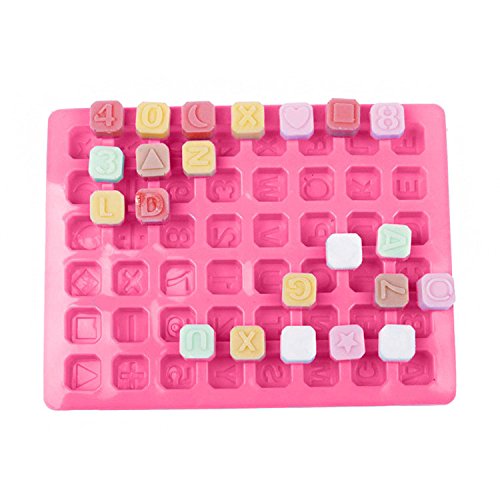 48 Alphabet Letters Numbers Silicone Mould Chocolate Fondant Jelly Ice Cube  Mold
