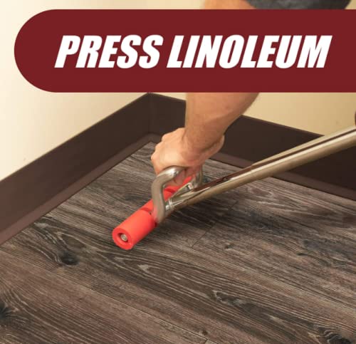 Extendable Heavy Duty Floor and Wall Roller for Laminate, LVP, Veneer,  Linoleum, Carpet, Tile and Wall Coverings 7-1/2 Wide with a 17 inch Handle  That Extends to 27 inches 