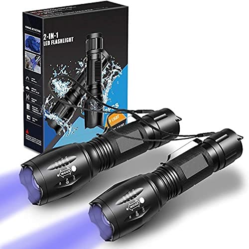 UV Flashlight Black Light 2 in 1 2 Pcs,UV Light LED Black Light flashl —  CHIMIYA