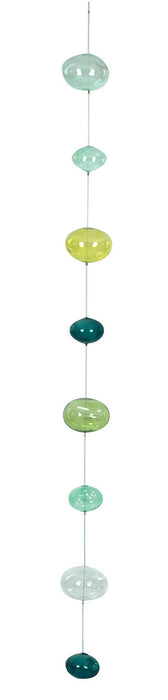 Creative Co-Op Hand Blown Bubble Glass Garland with Blues & Greens