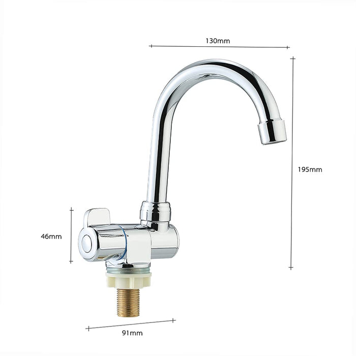 Foldable RV Faucet Rotating Single Handle Deck/Wall Mounted RV Kitchen Tap