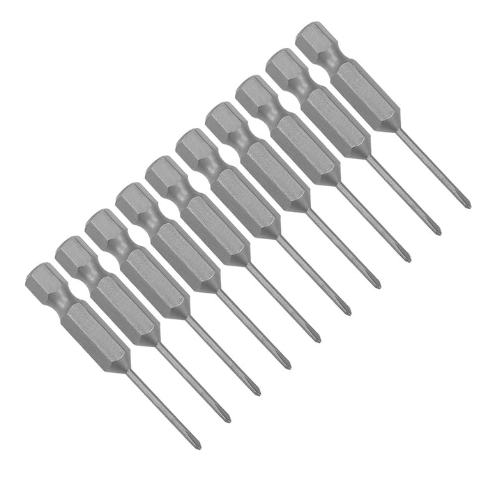 uxcell 10 Pcs 1.6mm PH00 Magnetic Phillips Screwdriver Bits, 1/4 Inch Hex Shank 2-inch Length S2 Power Tool
