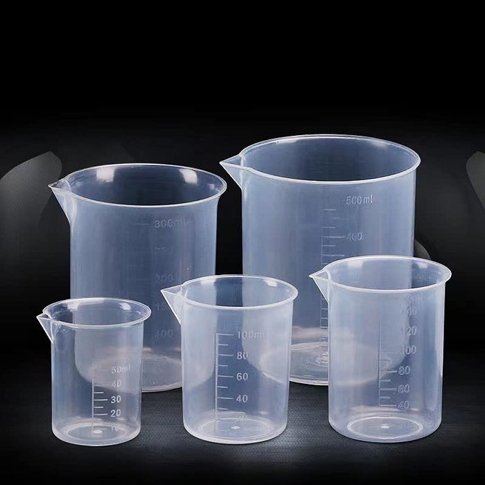 SHARM Silicone resin measuring cup kit-50ml, 100ml, 200ml, 300ml, 500m —  CHIMIYA