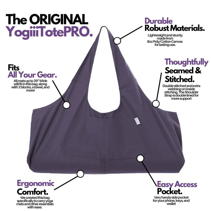 Yogiii Large Yoga Mat Bag The Original Yogiiitotepro Large Yoga Bag Or Yoga Mat Carrier With Side Pocket Fits Most Size Mats
