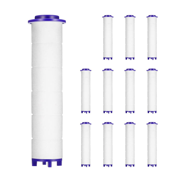 Vortex Shower Head PP-Cotton Filter Cartridge 3.7in Set of 12 Replacement Filter Cartridge for Detachable Propeller Hydro Shower Jet Sets