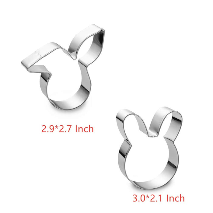 Easter Bunny Cookie Cutter Set -5 Pieces - Different Shapes Stainless Steel