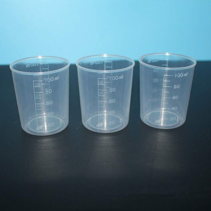 SUPVOX 50 Pack 100ml Plastic Graduated Cups, Transparent Scale