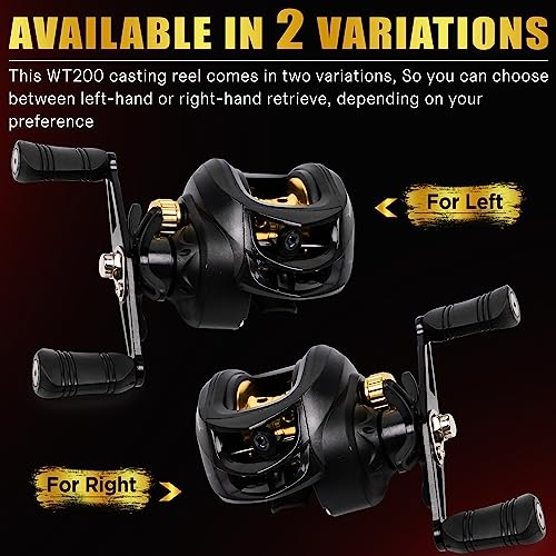 Whistytwig Baitcasting Fishing Reel Durable Right And Left Hand Fishing Gear With Aluminium Spool Magnetic Clutch High