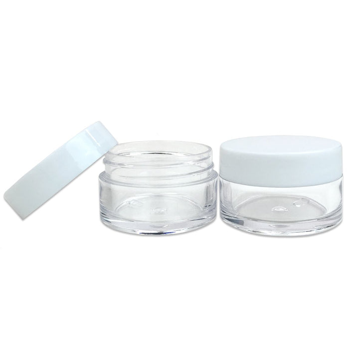 20G/20ML Plastic Clear Cosmetic Sample Jars (Round Top