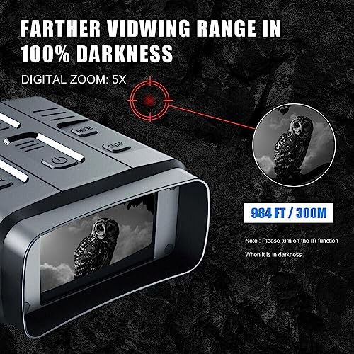 Ziyouhu Night Vision Goggles Night Vision Binoculars,Military Digital Infrared Goggles With Night Vision,8X Optical Zoom