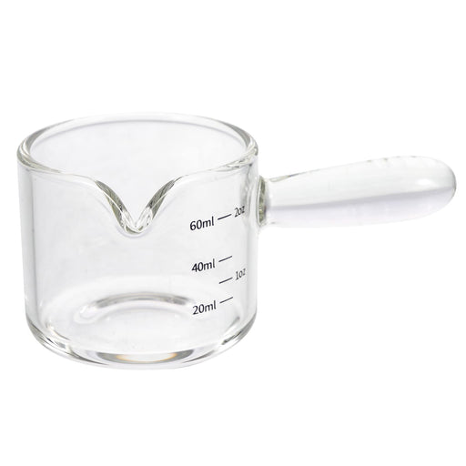 70ml Mini Glass Measuring Cup with handle 2 oz Shot Glass Espresso Jugs  Measure Cup Glass Jigger Spirit Round Graduated Beaker Measuring Cup for  Bar