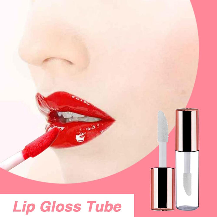 AMORIX 50PCS 10ml Black Lip Gloss Tubes Empty Clear Lip Balm