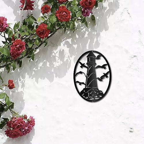 CREATCABIN Tower Metal Wall Art Decor Black Wall Silhouette Hanging Decor Iron Wire Wall Art Sculpture Decoration Sign Hollow