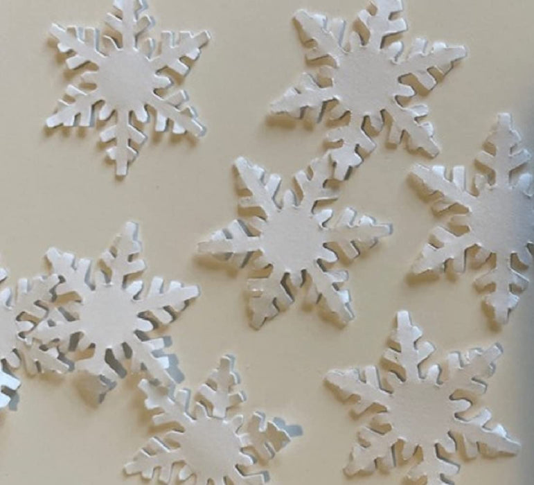 White Snowflake Confetti 50 pieces Christmas Festive Birthday Bridal S —  CHIMIYA