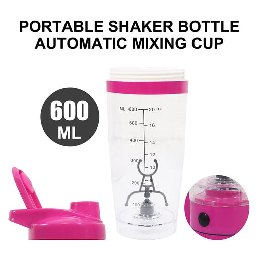 600ML Electric Mug Portable Protein Shaker Bottle Automatic Mixing